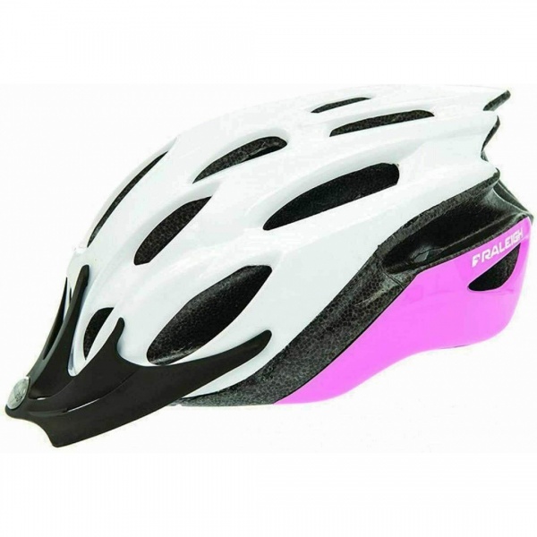 Raleigh mission Evo bike helmet - white & pink
